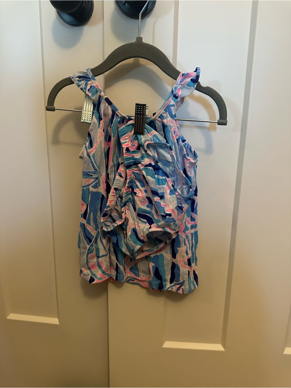 Lilly Pulitzer Blue & Pink Dress and Bummies - Picture 3 of 4